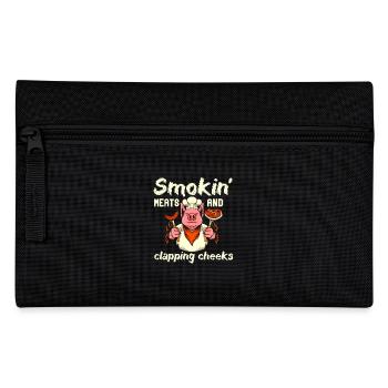 Smokin' Meats And Clapping Cheeks Grilling BBQ - Pencil Case - black - Front