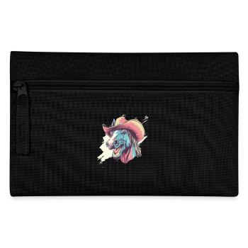 Humorous Cowboy Horse Portrait - Pencil Case - black - Front