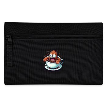 Bigfoot Coffee Monster Coffee Drinker - Pencil Case - black - Front