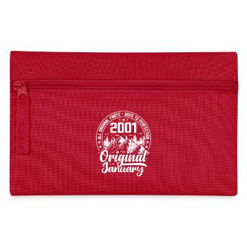 January 2001 Original 23 Year Old Birthday Gift - Pencil Case - red - Front
