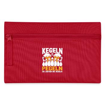 Bowling and leveling: these are the rules - Pencil Case - red - Front