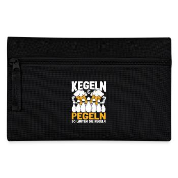 Bowling and leveling: these are the rules - Pencil Case - black - Front