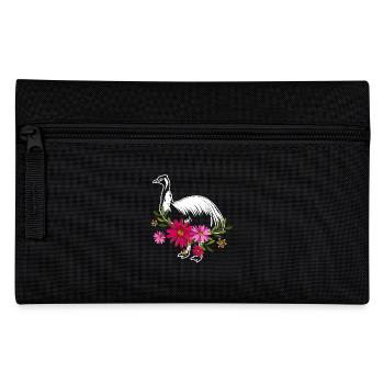 Emu With Flowers - Pencil Case - black - Front