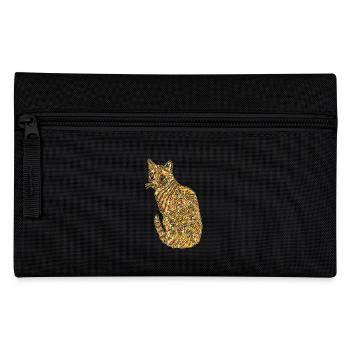 Bengal Cat Geometric - Pencil Case - black - Front