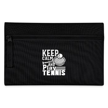 Tennis Keep Calm And Play Tennis - Pencil Case - black - Front