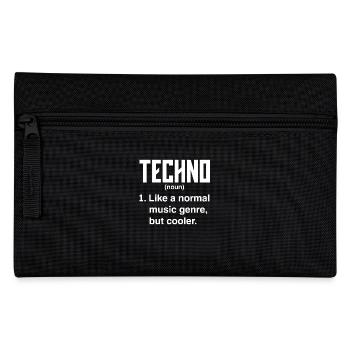 Techno Lover Definition: Cool Music Genre - Pencil Case - black - Front