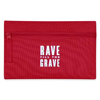 Techno Lover Rave Till The Grave - Federtasche - Rot - Vorne