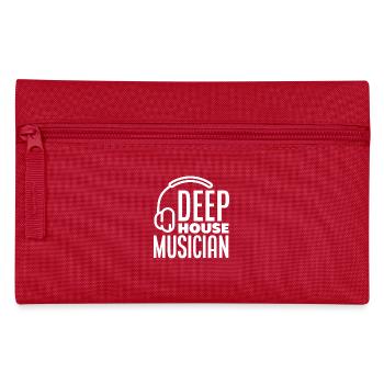 Techno Lover Deep House Musician - Federtasche - Rot - Vorne