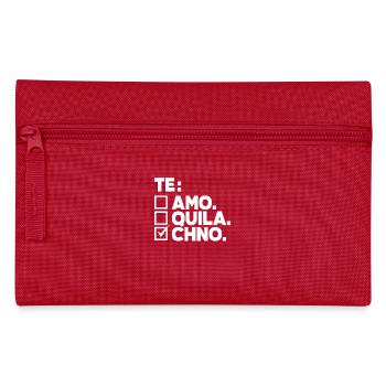 Techno Lover: Te Amo Tequila Techno - Federtasche - Rot - Vorne