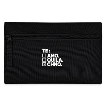 Techno Lover: Te Amo Tequila Techno - Federtasche - Schwarz - Vorne
