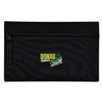 DONAU FLÜSTERER Angler Outfit Angeln Hobby - Federtasche - Schwarz - Vorne