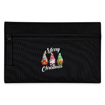 Joyeux Noël Gnomes Noël Famille Hommes Femmes Enfants - Trousse - noir - Devant