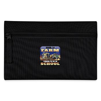 Born to farm, forced to go to school - Pencil Case - black - Front