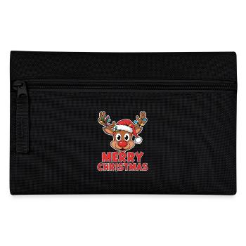 Merry Christmas Reindeer Xmas Family Men Women - Pencil Case - black - Front
