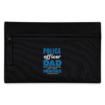 Police Officer Dad My Heroes - Pencil Case - black - Front