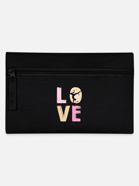 Tanz Liebe Silhouette Sportmotiv - Federtasche - Schwarz