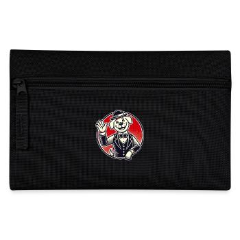 Gentleman retro dog greets friendly - Pencil Case - black - Front