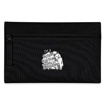 British Shorthair Trapped In A Human Body - Pencil Case - black - Front
