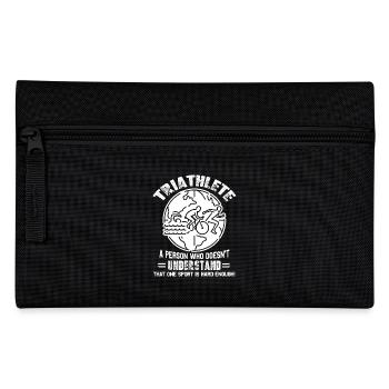 Triathlete A Person Who Doesn't Understand - Pencil Case - black - Front