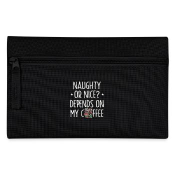 Cheeky or nice? Depends on coffee coffee vibes - Pencil Case - black - Front