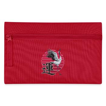 Crane of Fortune – Japanese Style - Pencil Case - red - Front
