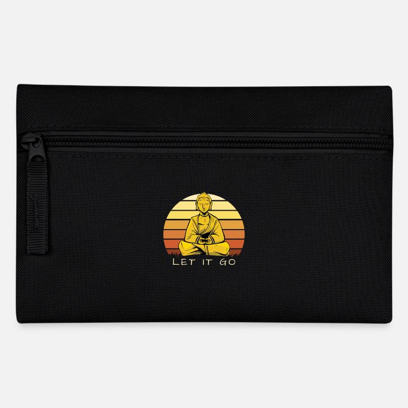 Buddha Meditierend Let It Go Zen Kunst - Federtasche - Schwarz