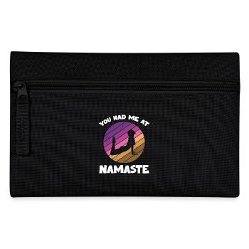 You Had Me At Namaste Yoga Silhouette Entspannung - Federtasche - Schwarz - Vorne