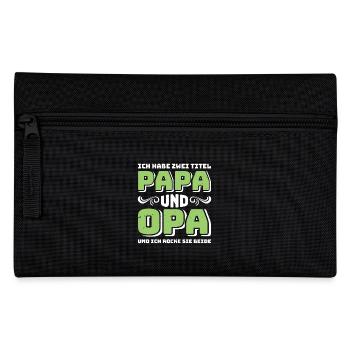 Großvater HABE ZWEI TITEL PAPA UND OPA ROCKE BEIDE - Federtasche - Schwarz - Vorne