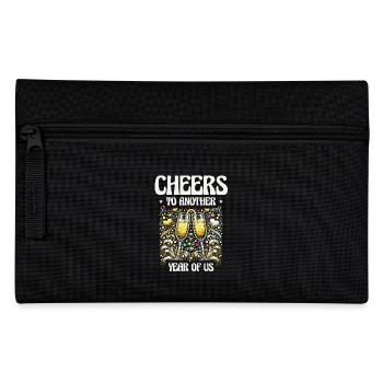 Cheers another year with us relationship milestones - Pencil Case - black - Front