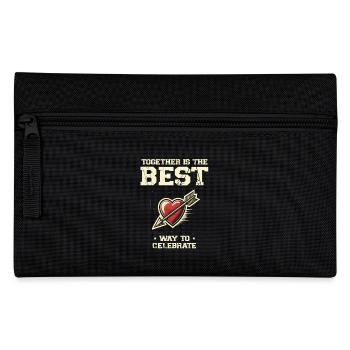 Best Way to Celebrate New Year Loving Couple Together - Pencil Case - black - Front