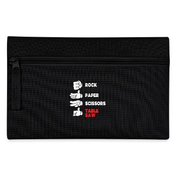 Roche Papier Ciseaux Table Saw Drôle Jeu de Main - Trousse - noir - Devant