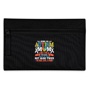 Being An Autism Mom Funny Autism Awareness - Pencil Case - black - Front