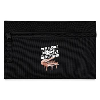 Pianist Klavier Konzertflügel und Piano Spieler - Federtasche - Schwarz - Vorne