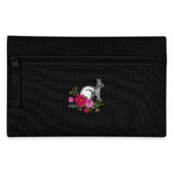 Kangaroo With Flowers - Pencil Case - black - Front