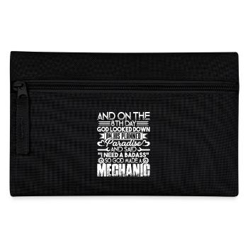 Mechanic God Made A Mechanic - Pencil Case - black - Front
