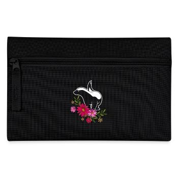 Honey Badger With Flowers - Pencil Case - black - Front