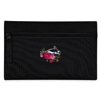 Killer Whale Flowers - Pencil Case - black - Front