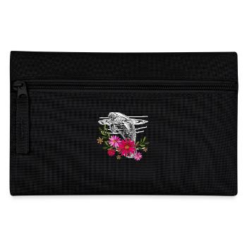 Manatee With Flowers - Pencil Case - black - Front
