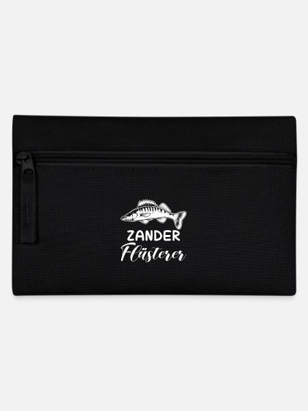 Angler ZANDER FLÜSTERER Angeln Hobby Angler - Federtasche - Schwarz