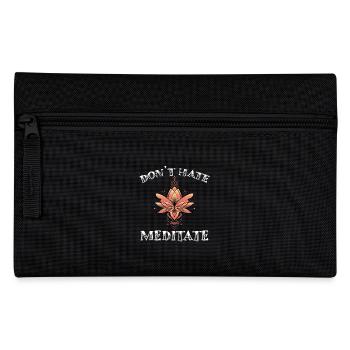 Ne détestez pas méditer motif de fleur de lotus - Trousse - noir - Devant