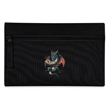 Playful Gray Dragon Magical Talesfa - Pencil Case - black - Front