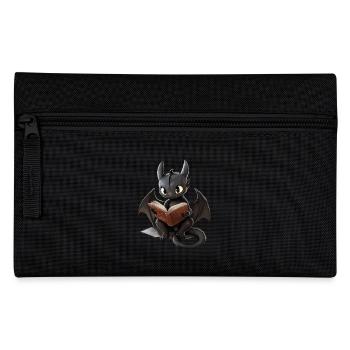 Niedlicher schwarzer Drache – Fantasie Bücherfans - Federtasche - Schwarz - Vorne