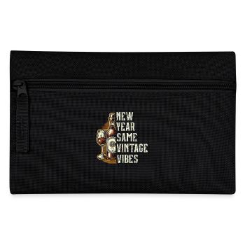 Nouvel An, même ambiance vintage, amateurs de vin - Trousse - noir - Devant