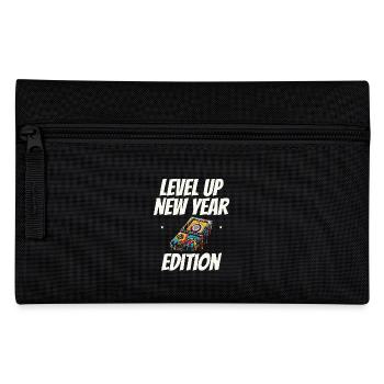 Level Up New Year's Edition, Gaming Progress, New Year - Pencil Case - black - Front