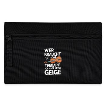 Geiger Geigen Spieler Musiker Violine Violinist - Federtasche - Schwarz - Vorne