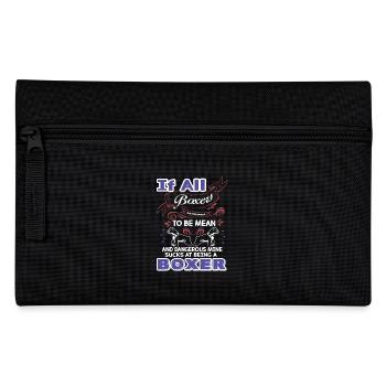 Funny Things About Boxer Dog - Pencil Case - black - Front