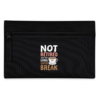 Rente Ruhestand Not Retired Long Coffee Break - Federtasche - Schwarz - Vorne