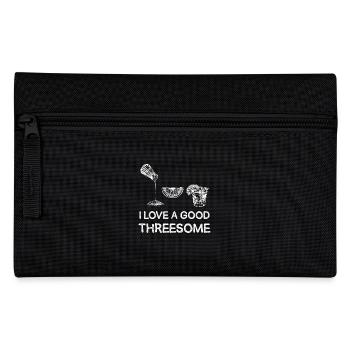 I Love A Good Threesome with Tequila - Pencil Case - black - Front