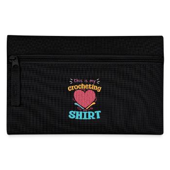 C’est mon cœur préféré à motif de chemise au crochet - Trousse - noir - Devant