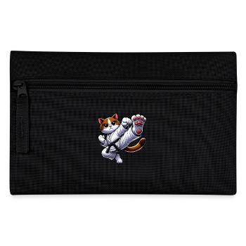 Chat de dessin animé combattant d’arts martiaux - Trousse - noir - Devant